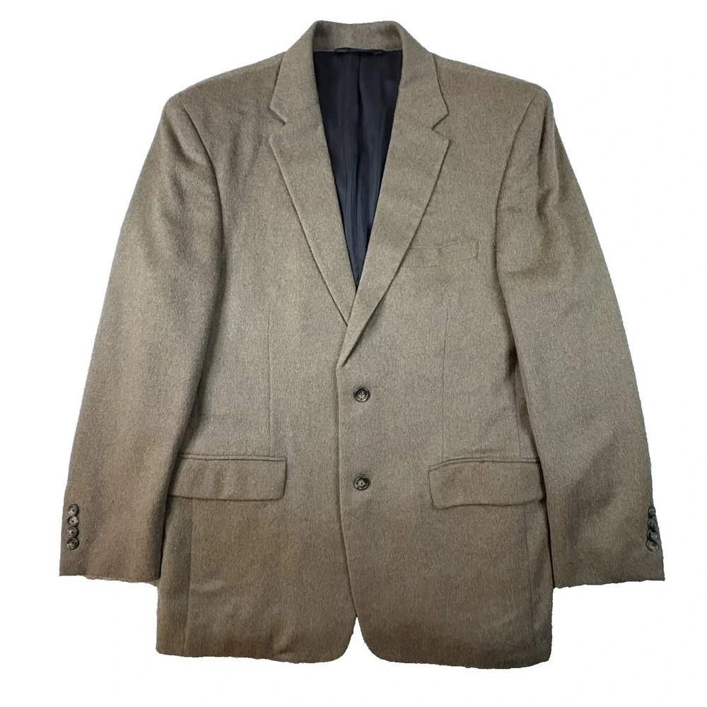 Jos A Bank Men's 42L (~44.5L) Brown 100% Camel Hair Traveler's Collection Blazer